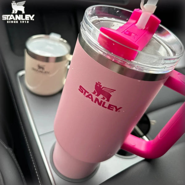 Stanley Quencher H2.0 FlowState Tumbler 40oz Insulated Thermal Coffee Cup Stainless Steel Travel Mug Vacuum Insulated Tumbler