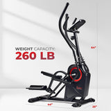 Cardio Climber Stepping Elliptical Exercise Machine for Home with 8 Levels of Magnetic Resistance, Performance Monitor